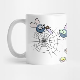 Funny spider holding a saw Mug